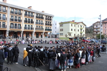 Anoetako plazan Santa Ageda egunean