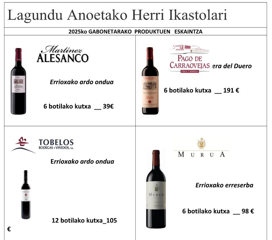 Gabonetako eskaintza